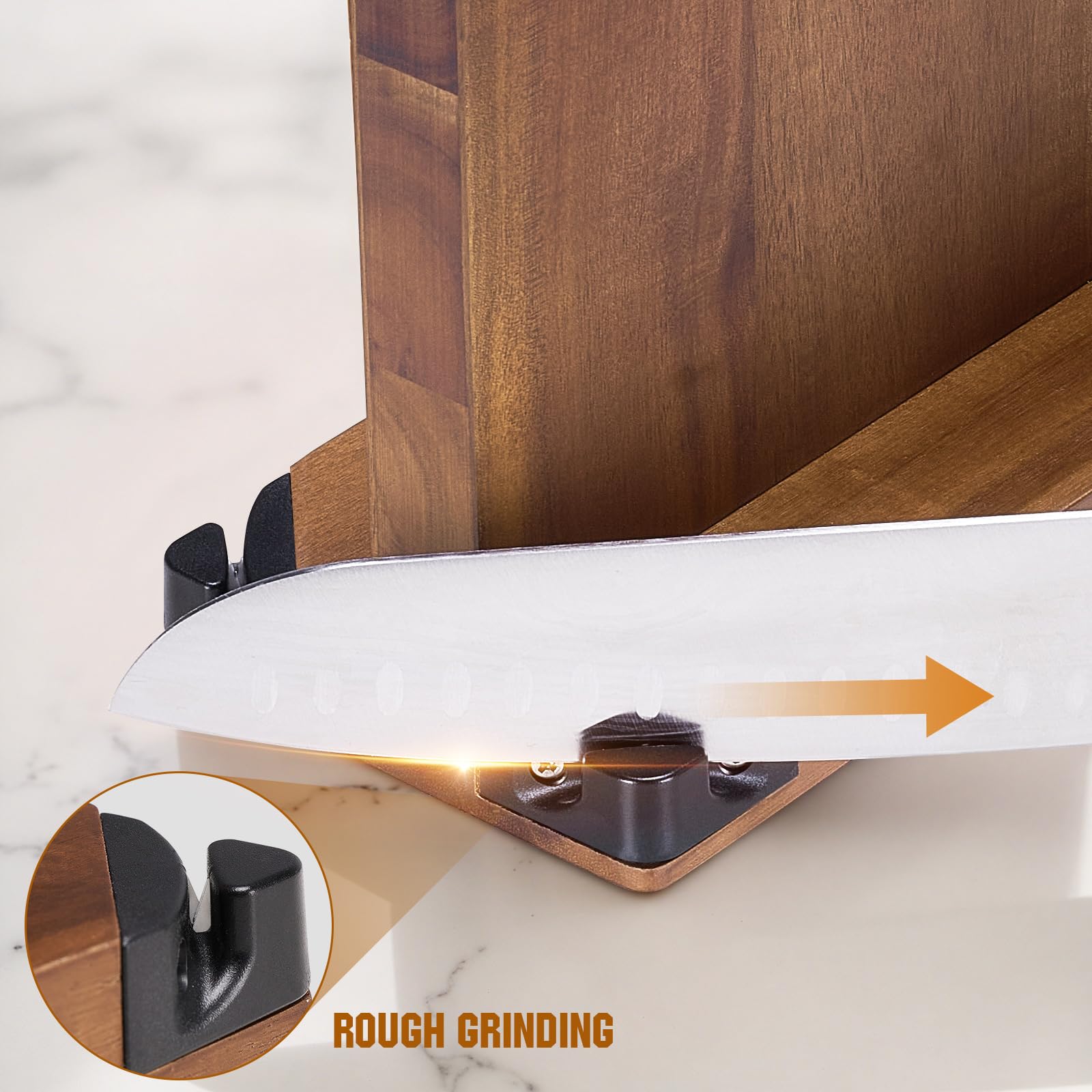 ENOKING strong magnets on both sides secure knives of all sizes safely.