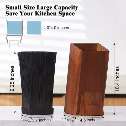 ENOKING non-slip base keeps the block steady during use on the counter.