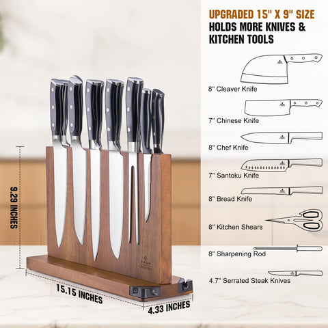 ENOKING universal knife storage adapts to different blade lengths with robust magnets.