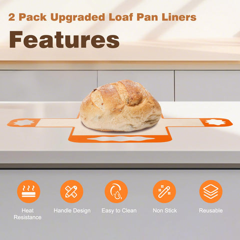 Enskatec silicone bread loaf liner non-stick surface for easy release