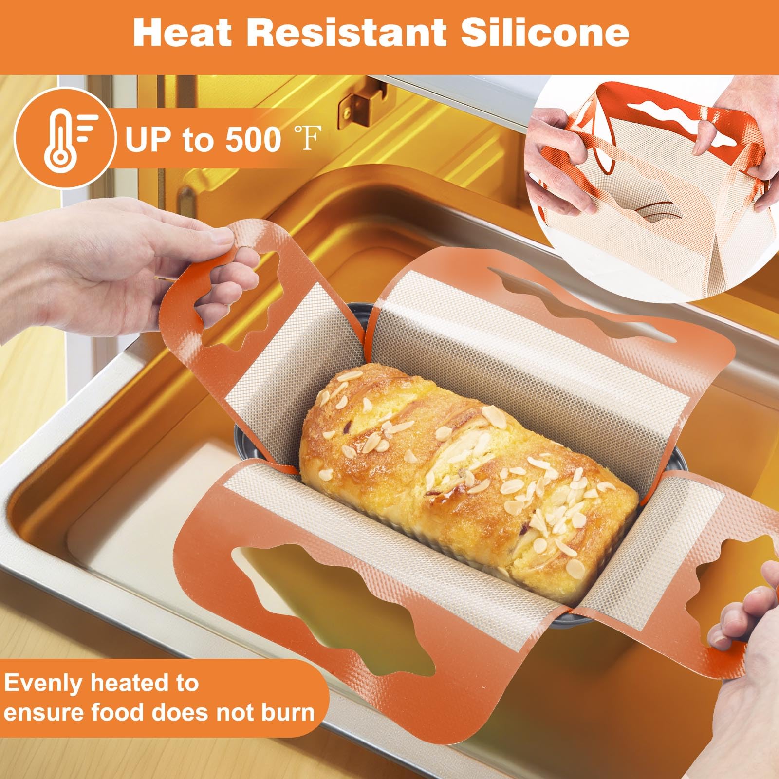 Enskatec silicone liner dishwasher-safe for quick cleanup after baking