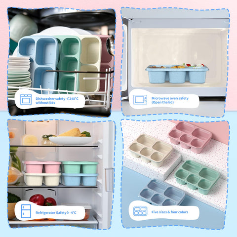 Enstphjoy Bento Box lightweight and portable for on-the-go meals.
