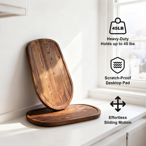 ENVTEK anti-slip pads attached improve grip on slick countertops during use.