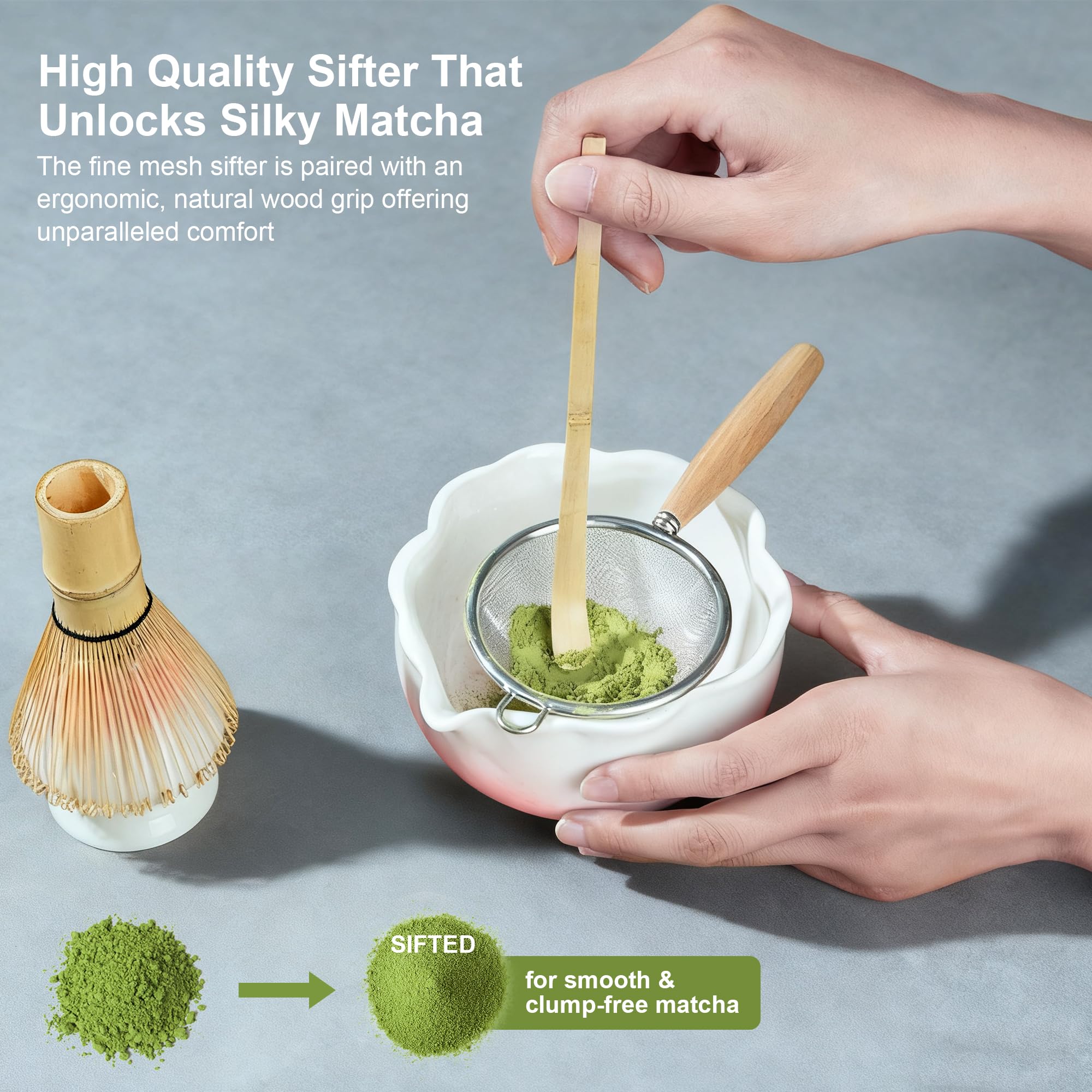 ENVTEK bamboo chashaku scoop for precise, mess-free portions