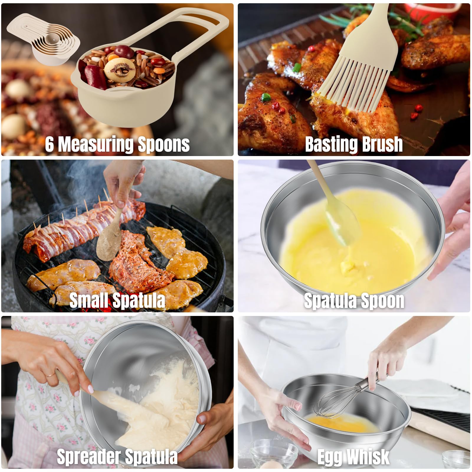 ENVTEK egg whisk and measuring spoons included for batter and portions.