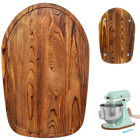 ENVTEK Mixer Slider Mat in pine wood showing smooth glide for easy repositioning.