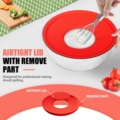 ENVTEK bowls with graters attach a center grater for on-bowl prep