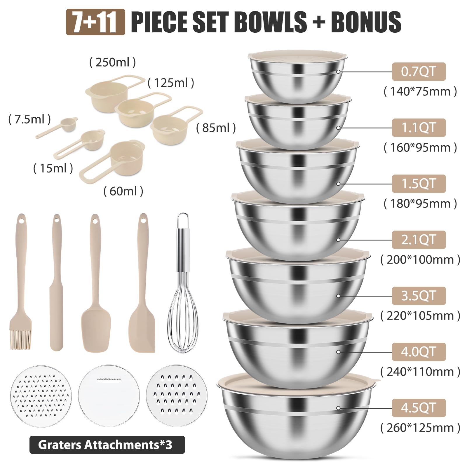 ENVTEK nesting bowls demonstrate space-saving storage in a compact kitchen.