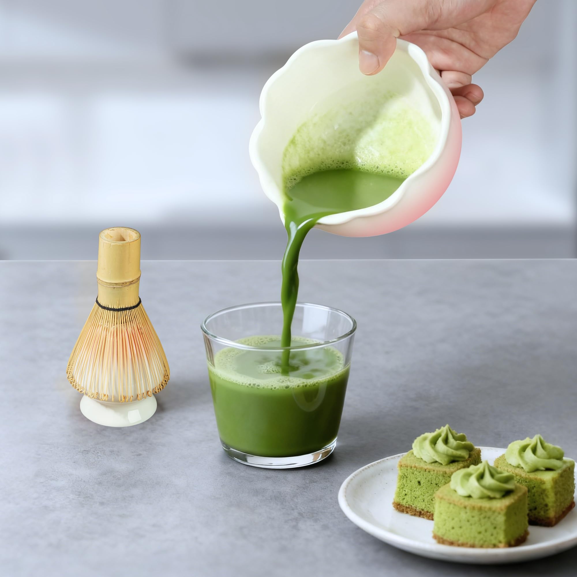 ENVTEK wooden-handled sifter for smooth, evenly mixed matcha