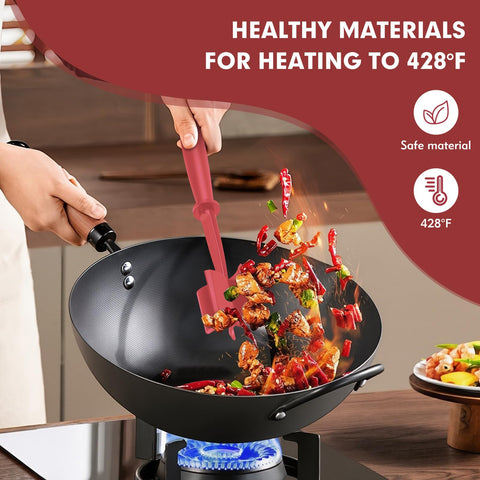 EoaMen chopper with grooved handle improves grip during stirring.