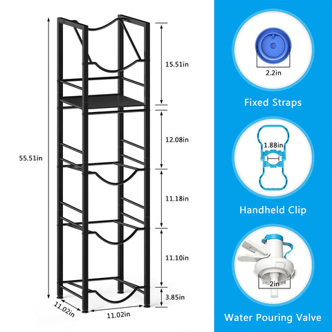 Eocnrhe rubber feet protect floors while keeping the stand steady.