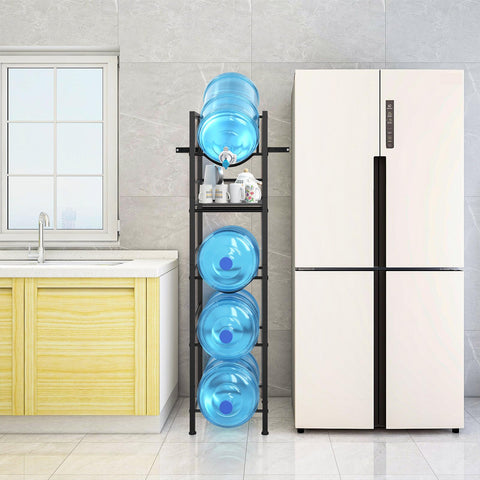 Eocnrhe durable 55-pound per layer capacity supports heavy 5-gallon bottles.