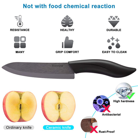 Eocogup 4-inch fruit knife with sheath for clean fruit cuts.