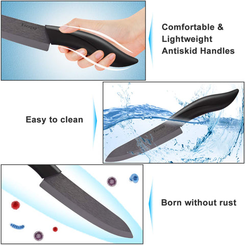 Eocogup 5-inch utility knife with sheath for versatile kitchen prep.