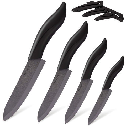 Eocogup ceramic 6-inch chef knife with sheath for precise, fatigue-free slicing.