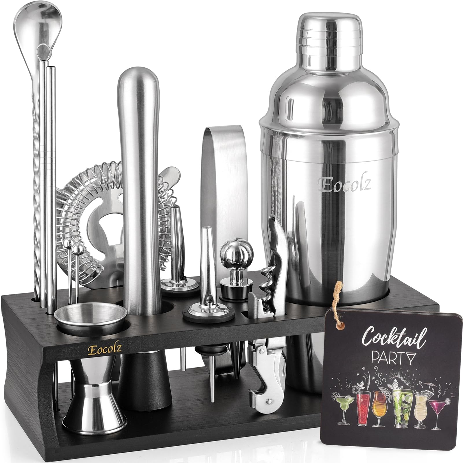 Eocolz Bartender Kit Stand displaying organized tools for easy access.