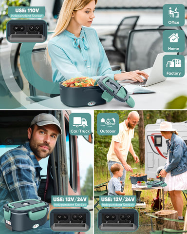 Eocolz lunch box dual containers enable separate meals for flavor preservation