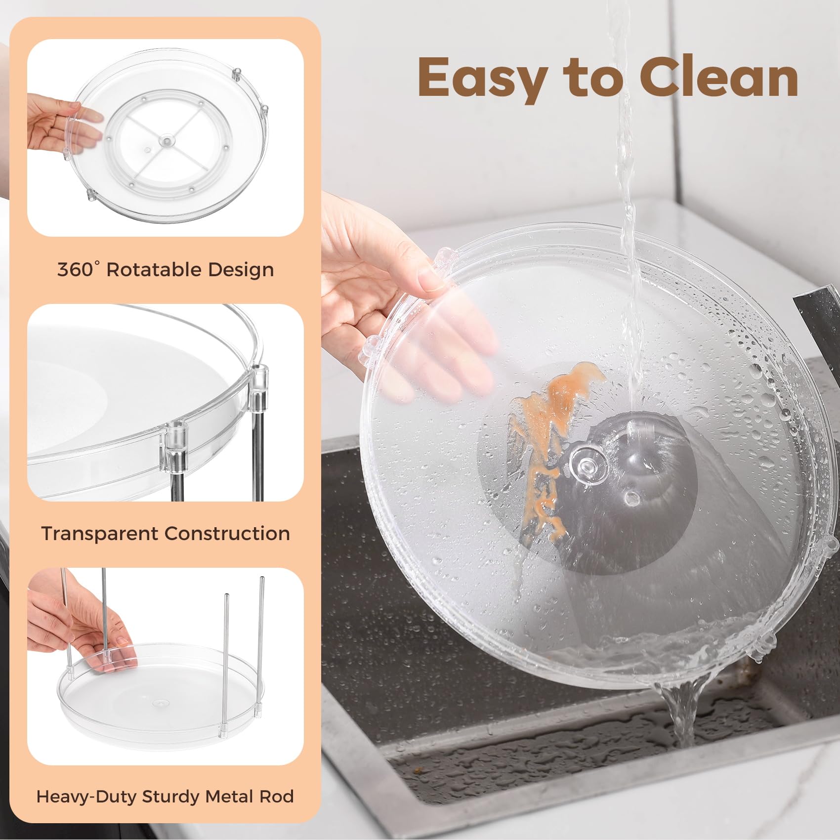 EODELLY bathroom vanity organizer keeps cosmetics and toiletries neatly visible.