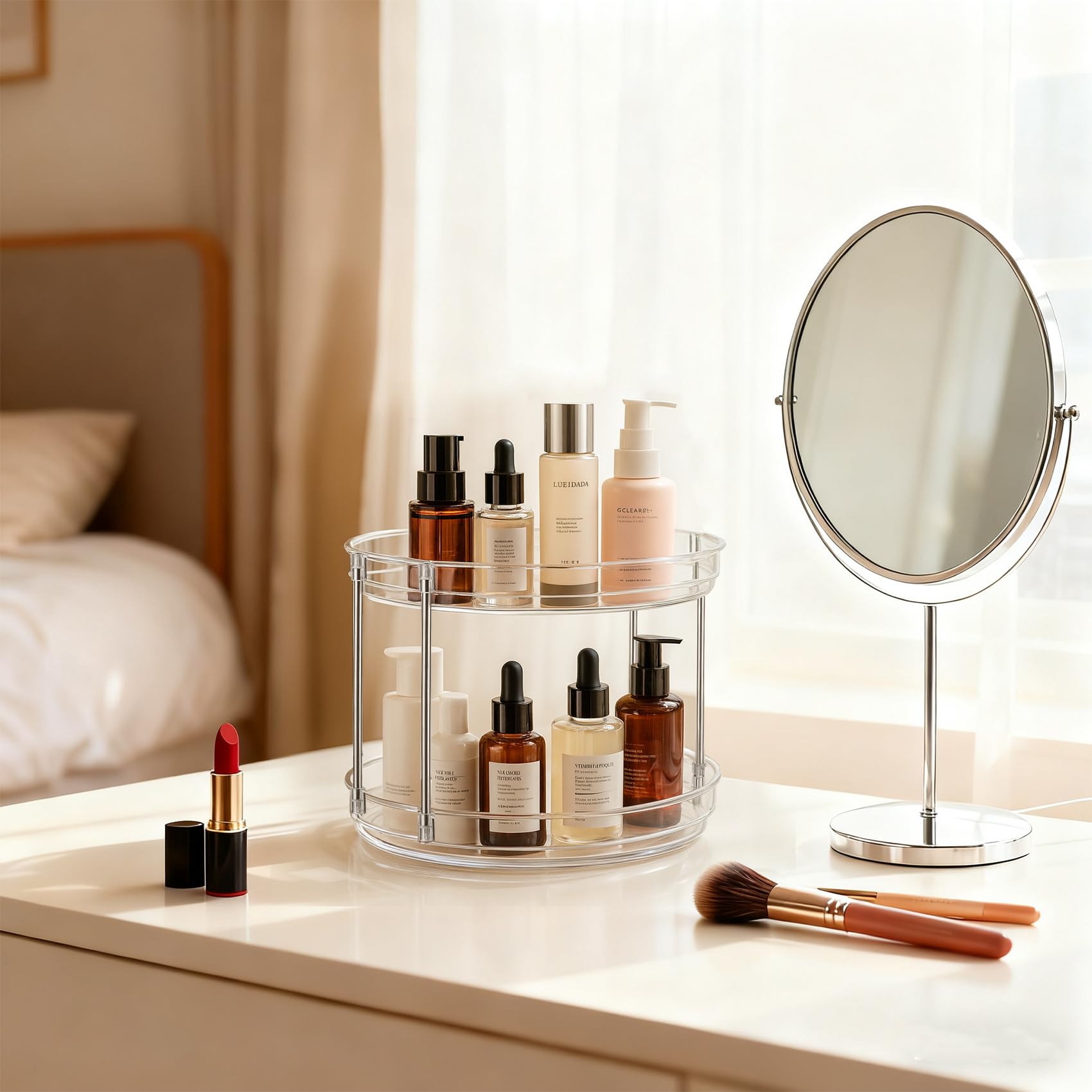 EODELLY condiment rack doubles storage in tight cabinets.