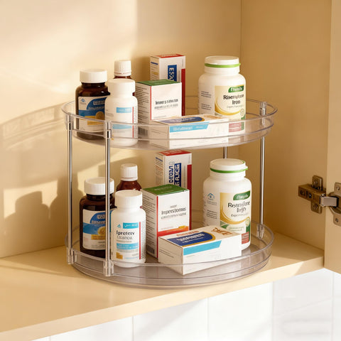 EODELLY fridge organizer shelves snacks and jars for quick access.