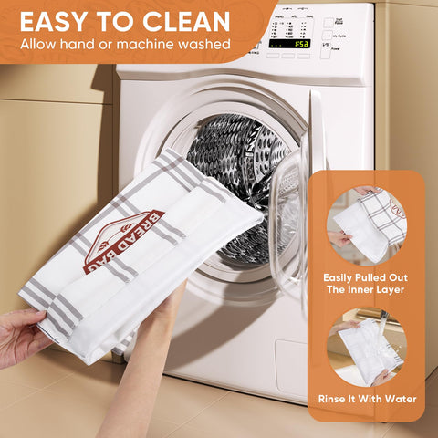 EOMEOH drawstring closure keeps bread secure for fridge storage