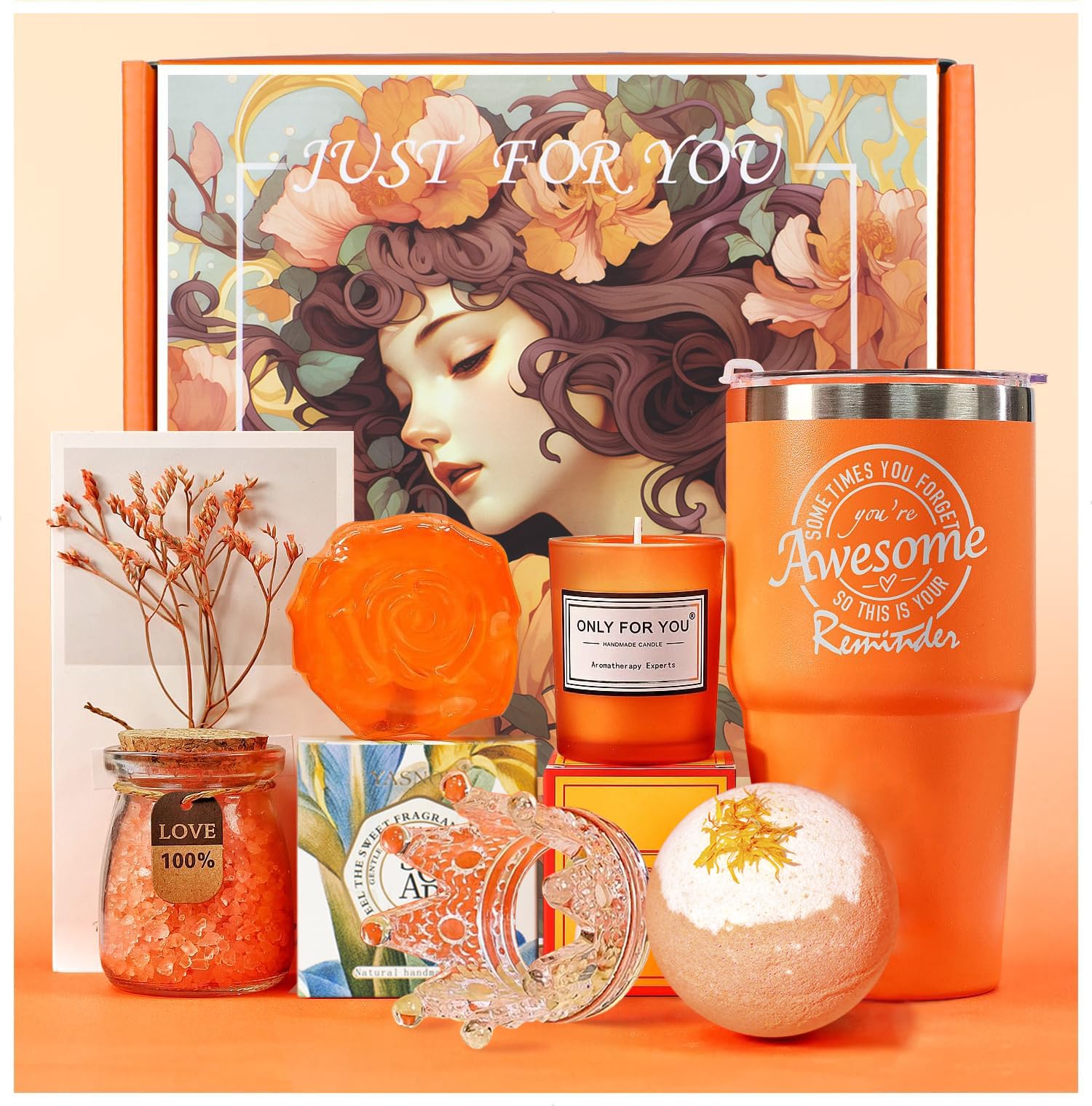 EOMEOH orange scented spa gift set tumbler for on the go hydration