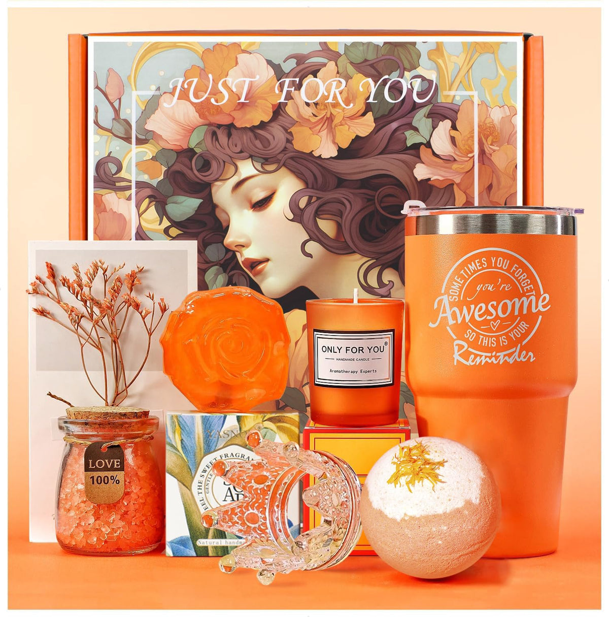EOMEOH orange scented spa gift set tumbler for on the go hydration