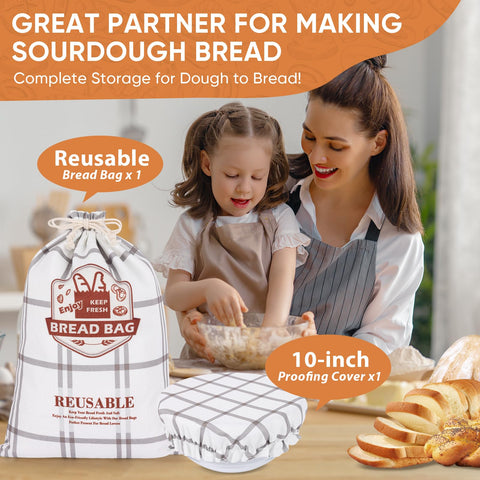 EOMEOH proofing bowl cover 10x10 supports dough rise and warmth