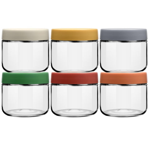 EONJOE 10oz glass jar with airtight lid keeps snacks fresh and ready.
