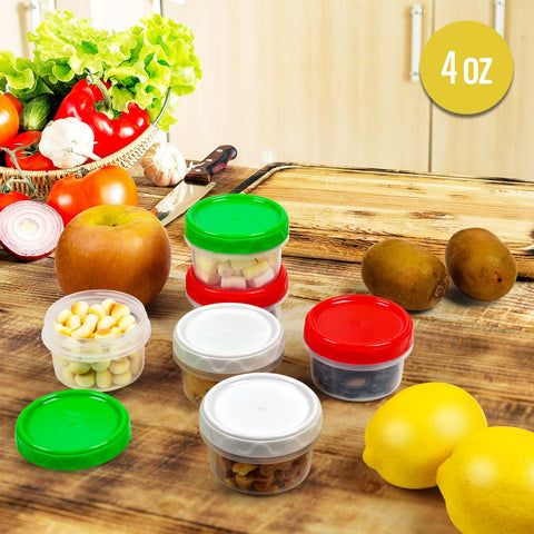 EONJOE 4oz fridge-storage containers for organized, grab-and-go snack options.