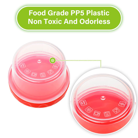 EONJOE 4oz stackable containers maximize cabinet space and reduce clutter.