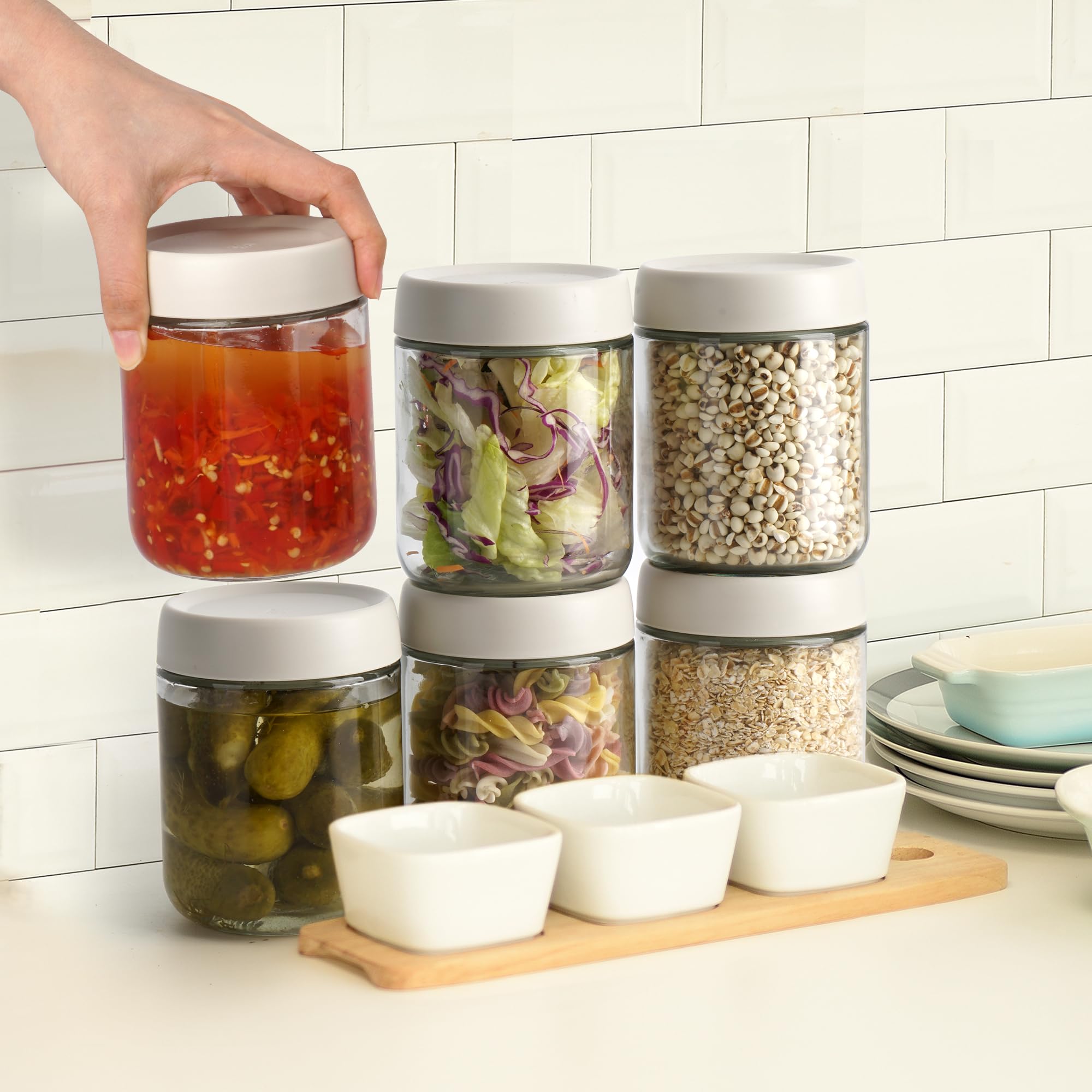 EONJOE meal-prep jar stacked to save fridge space