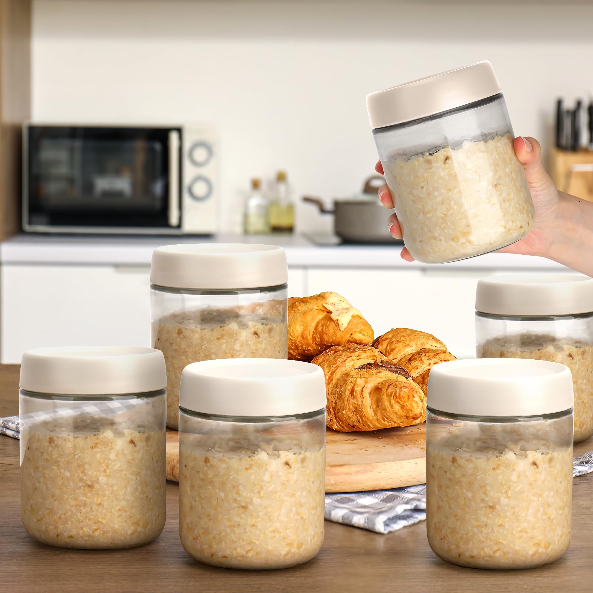 EONJOE wide-mouth glass jar for easy filling and cleaning