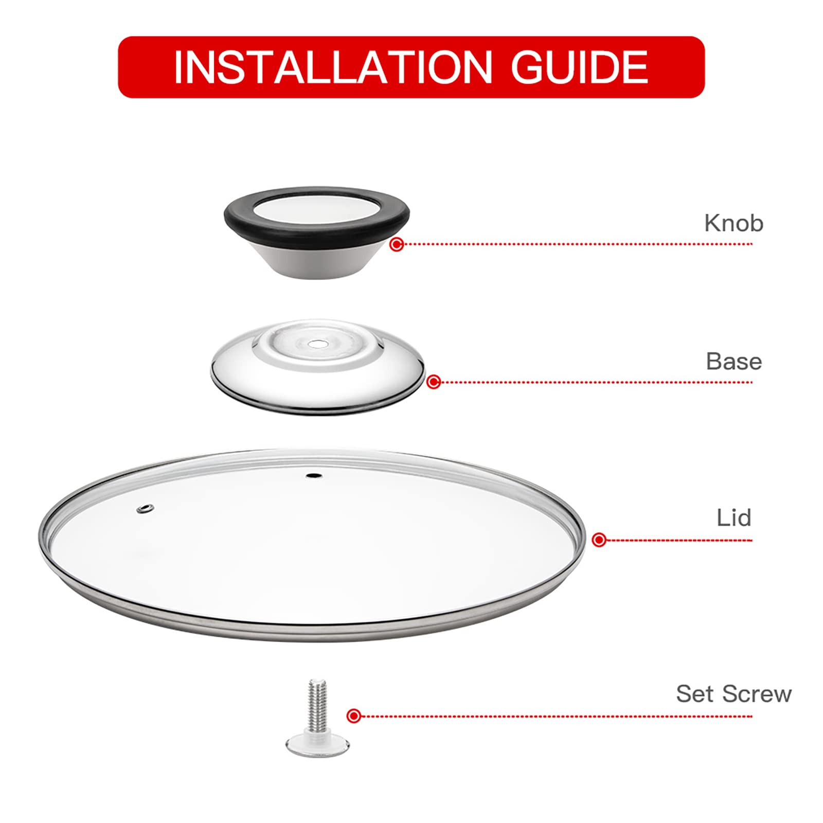 Eooch dishwasher-safe lid for quick cleanup after cooking