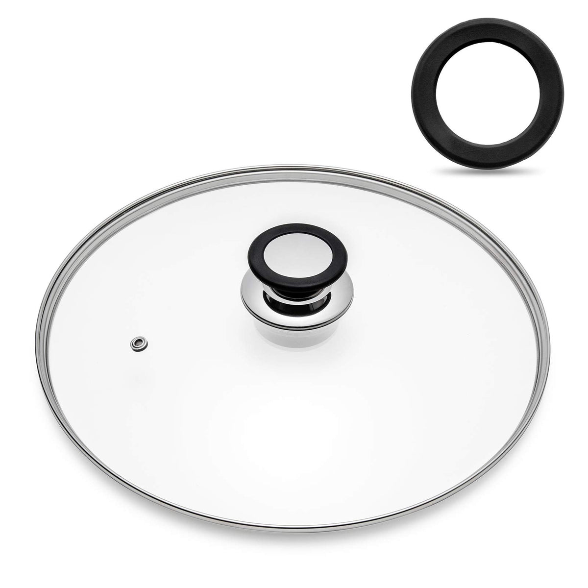 Eooch 9.5-inch tempered glass lid with clear view for cooking and flavor retention