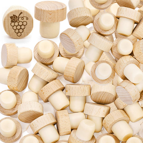 Eorbow T-shaped cork close-up shows the seal on a wine bottle.