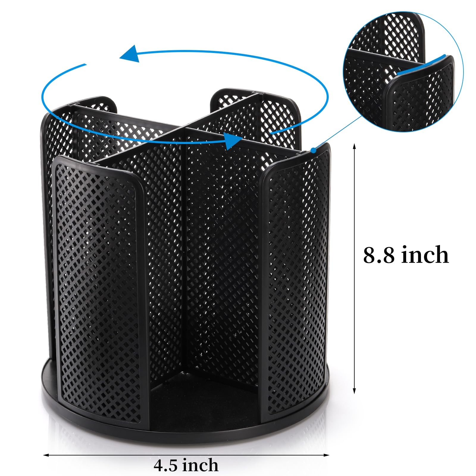 Eorbow four compartment cup and lid organizer keeps coffee station tidy.