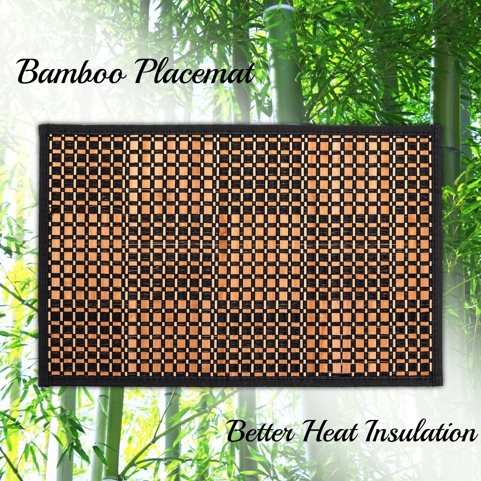 Eorbow rectangle bamboo mats suit tableware and decor for daily meals or gatherings.