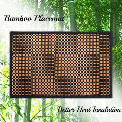 Eorbow rectangle bamboo mats suit tableware and decor for daily meals or gatherings.