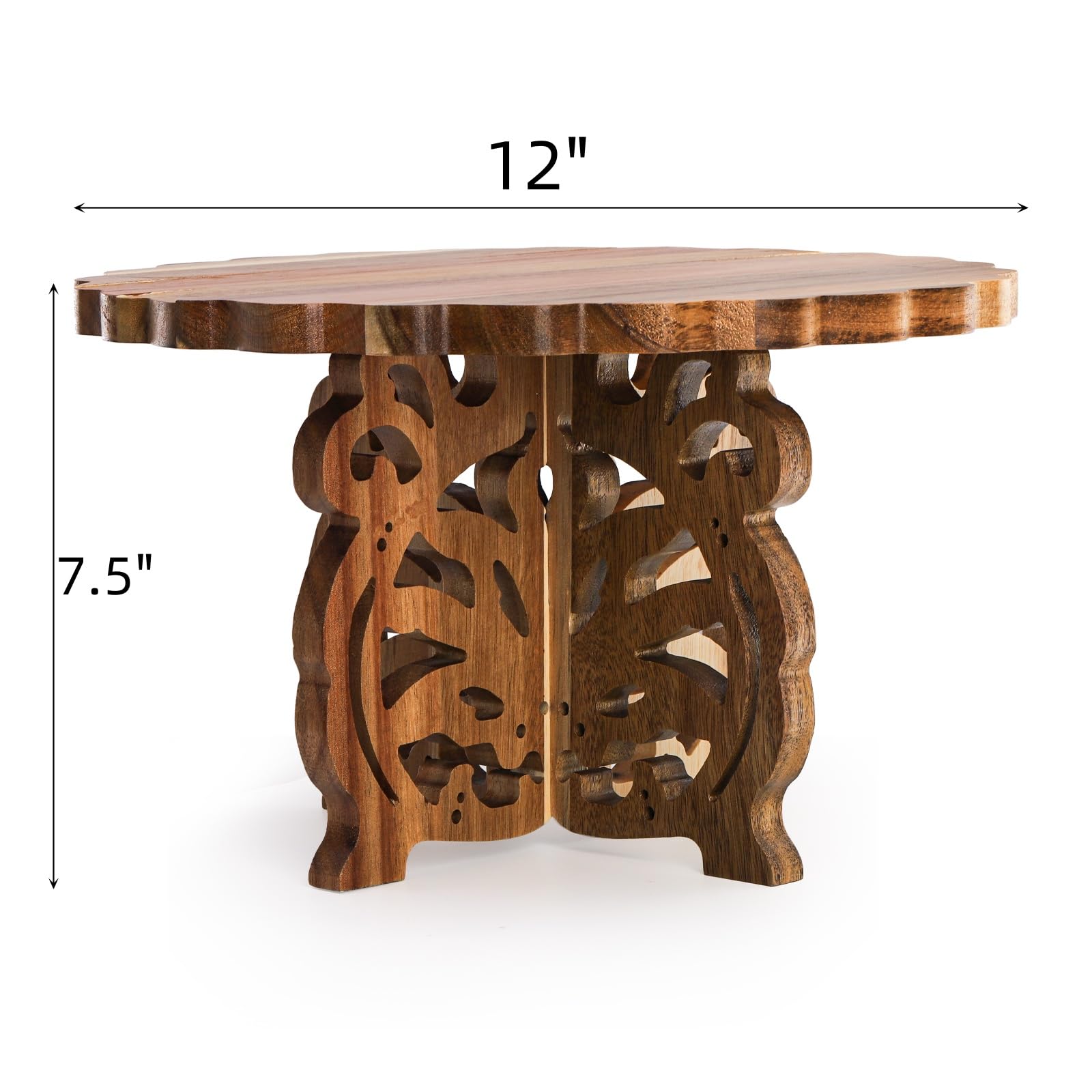 Eorbow rustic dessert display stand highlighting warm gloss for table decor