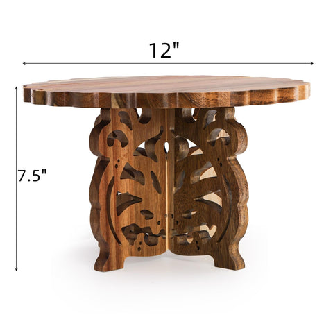 Eorbow rustic dessert display stand highlighting warm gloss for table decor