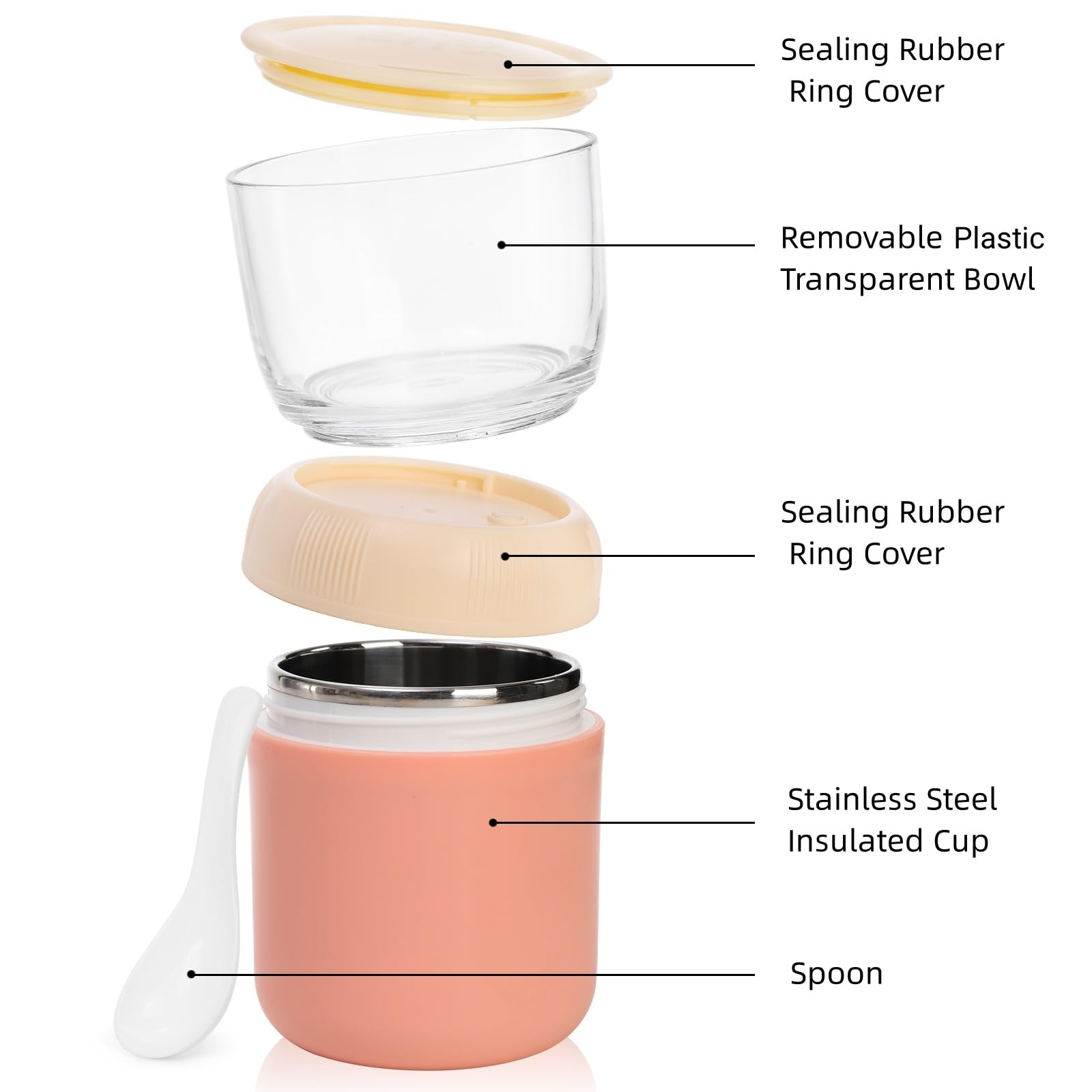 Eorbow wide-mouth top bowl for easy filling and cleaning.