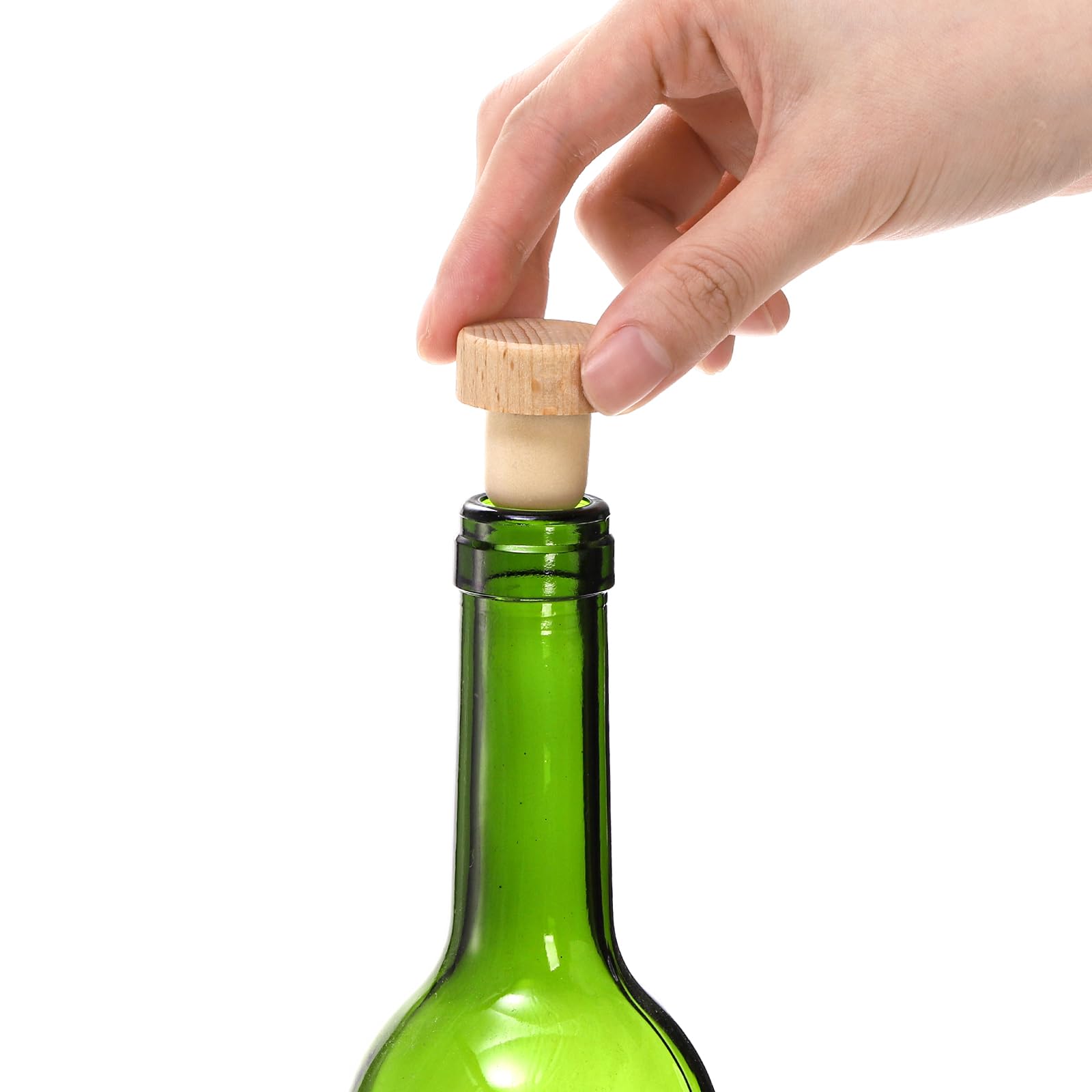 Eorbow cork stopper in kitchen setup seals wine and beer.