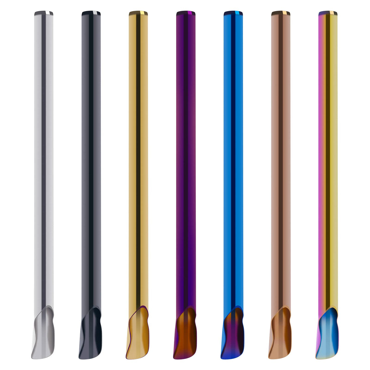 EORTA 7-piece stainless steel straw set for eco-friendly sipping and sharing.
