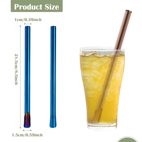 EORTA golden stainless steel straw demonstrating durable, corrosion-resistant design for daily use.