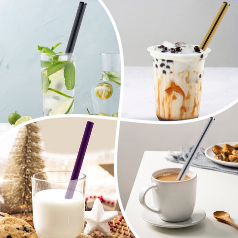 EORTA rainbow stainless steel straw adds color to parties for beverages.