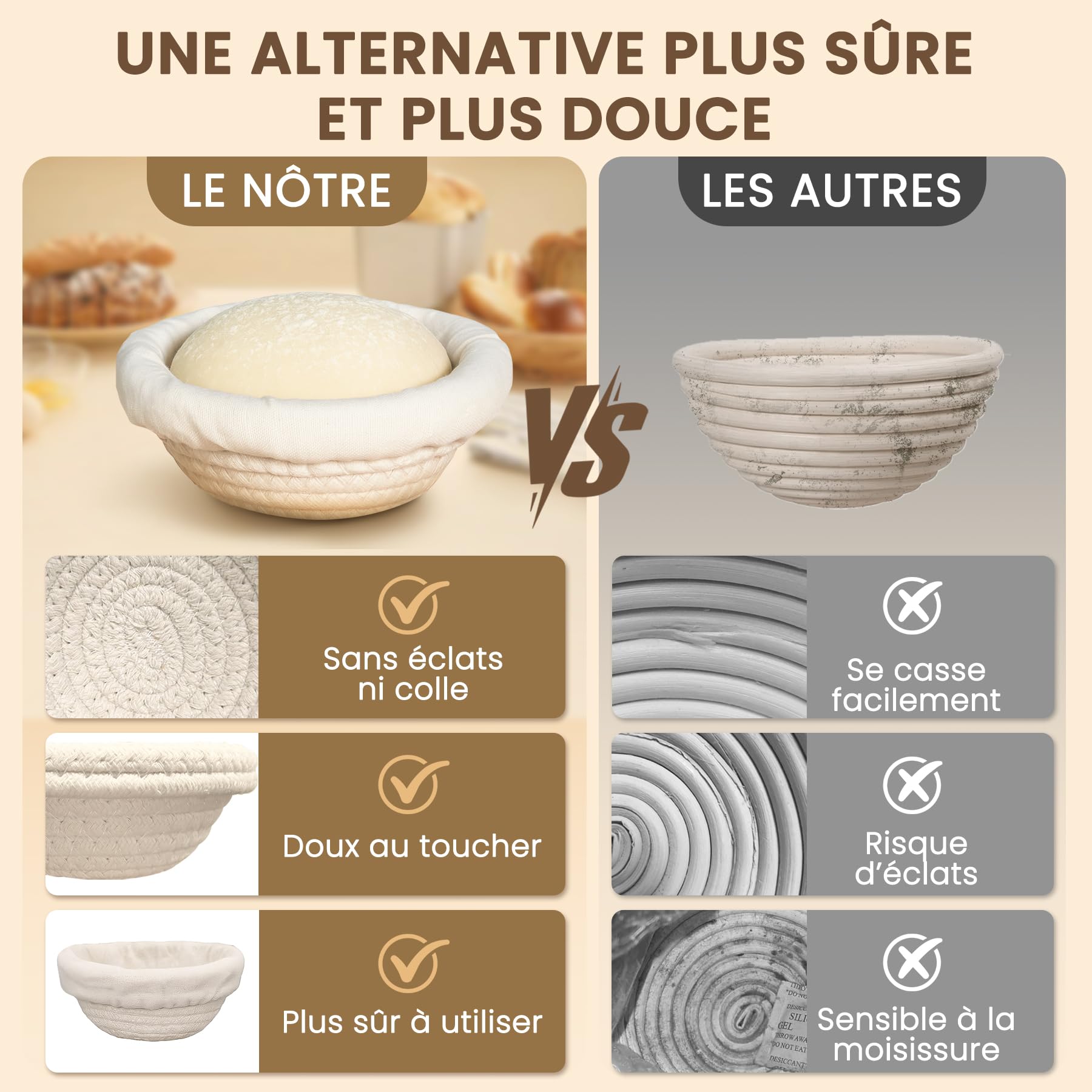 Moisture-wicking design helps produce crustier surfaces on mini loaves.