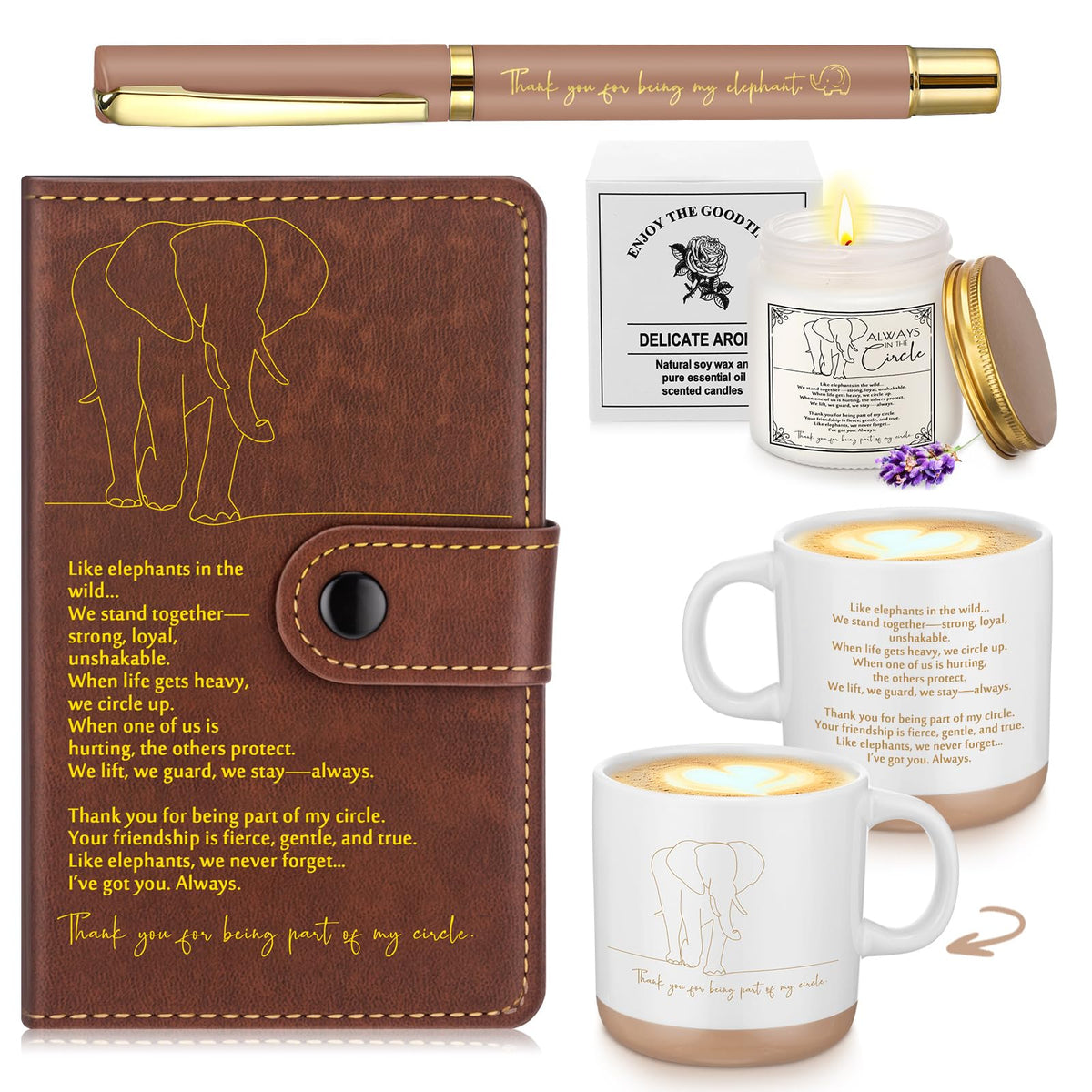 Epakh elephant notebook—compact PU leather journal for on-the-go notes.