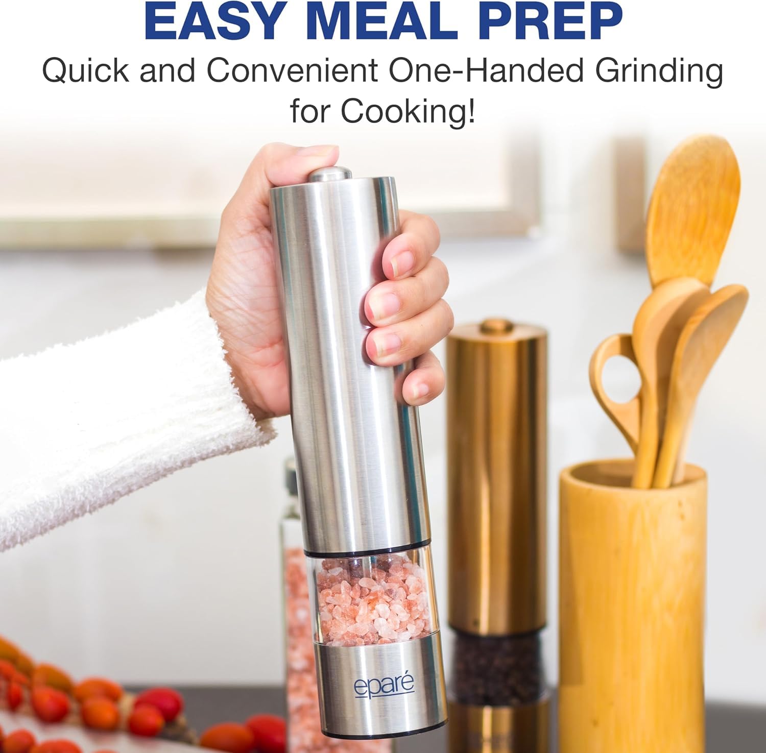 Eparé adjustable ceramic core delivers consistent grind from fine to coarse