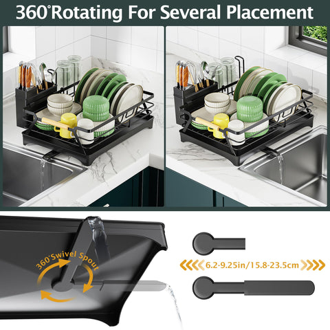 Epicano removable-drip-tray drains water efficiently into sink.